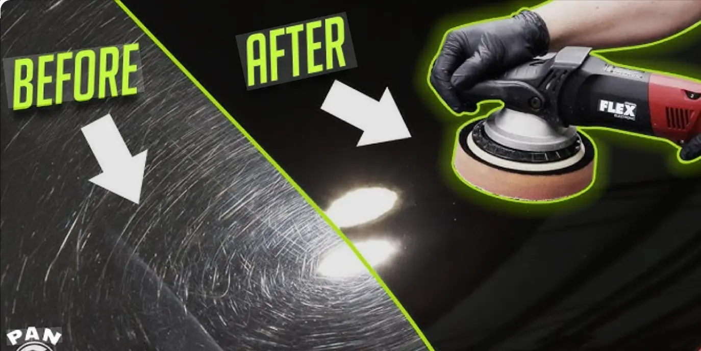 Paint correction before and after swirl marks removed Phoenix AZ